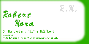 robert mora business card